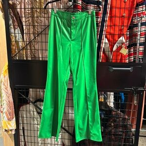 Wild Fable Bright Green Faux Leather Flare Pants